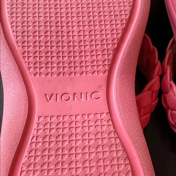 Vionic Kenji Pink Braided Platform Wedge Sandal - Picture 7 of 11